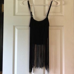 FOREVER 21 cropped fringe tank top
